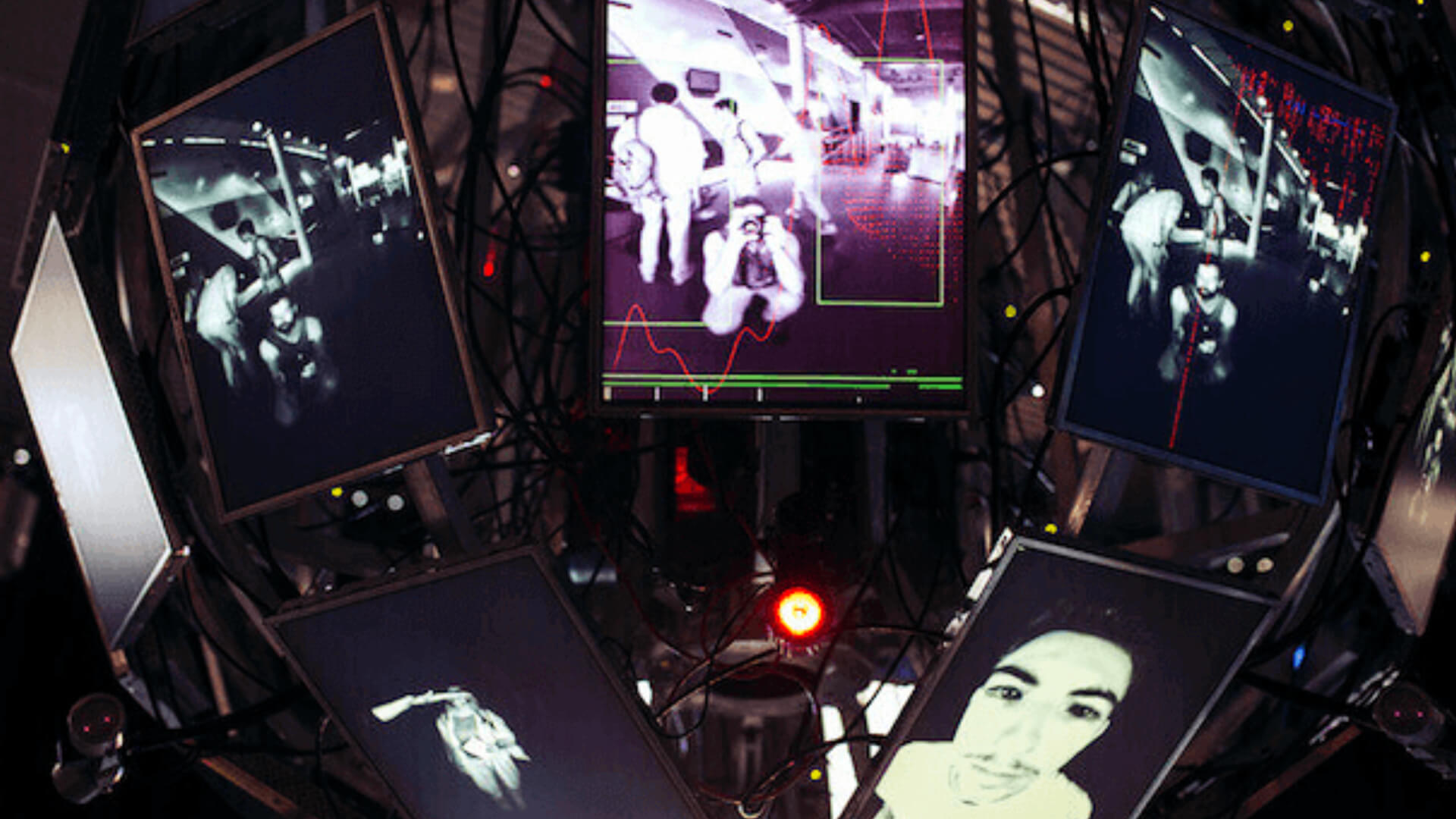 PLPLPL.PL interactive audiovisual installation using surveillance technology and machine vision 
